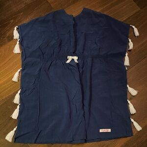 Ruffle Butts Navy Blue Kids Swim Coverup